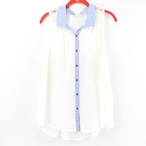 Dream Out Loud by Selena Gomez Denim Sheer Blouse